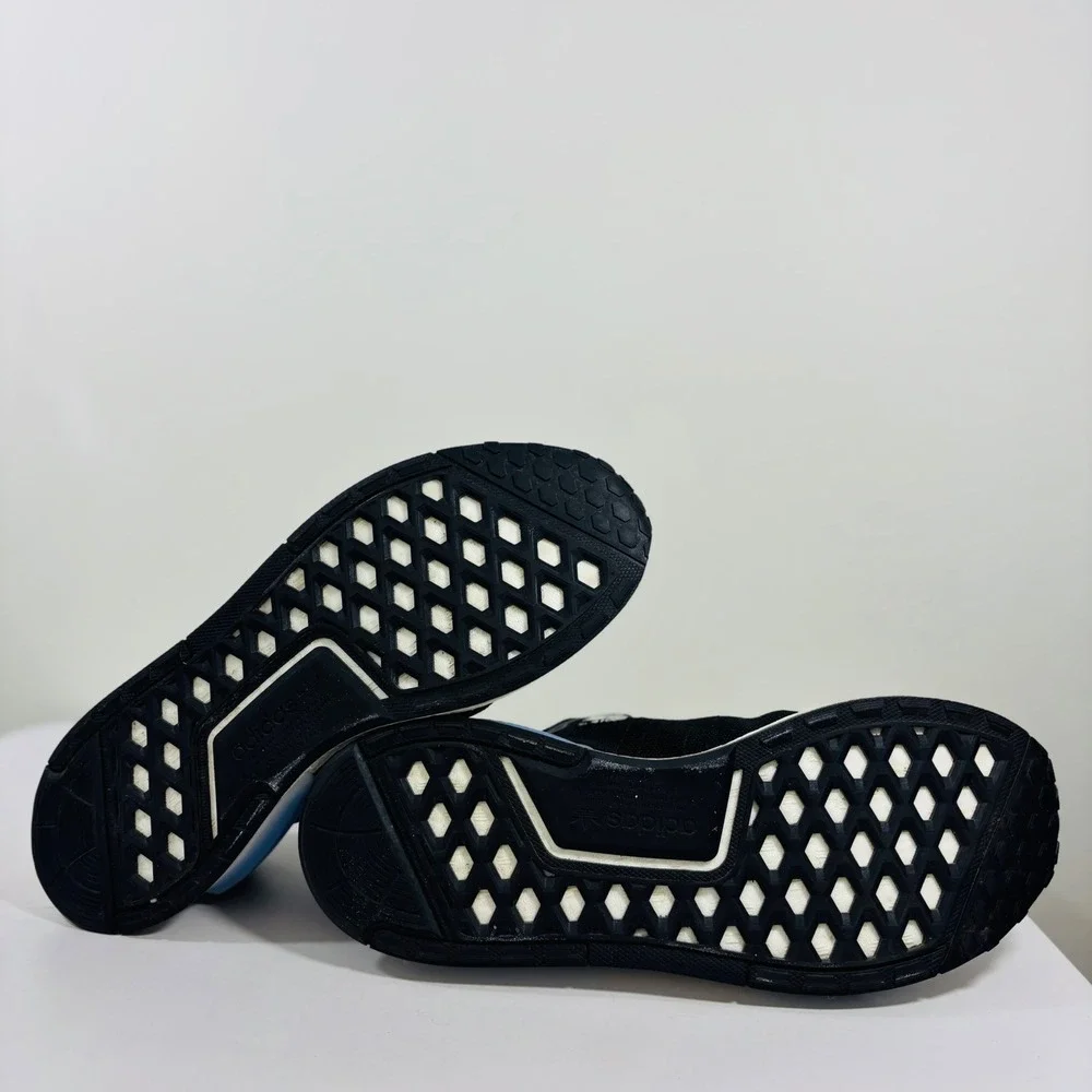 Adidas‎ NMD R1 V3 Men's Black White Royal Blue Boost Running Shoes HQ9838